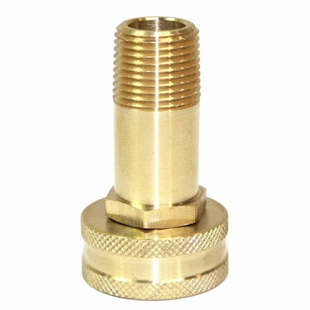 Interstate Pneumatics 3/4 Inch GHT Female x 3/8 Inch Male NPT Hose Fitting - Swivel FGF106
